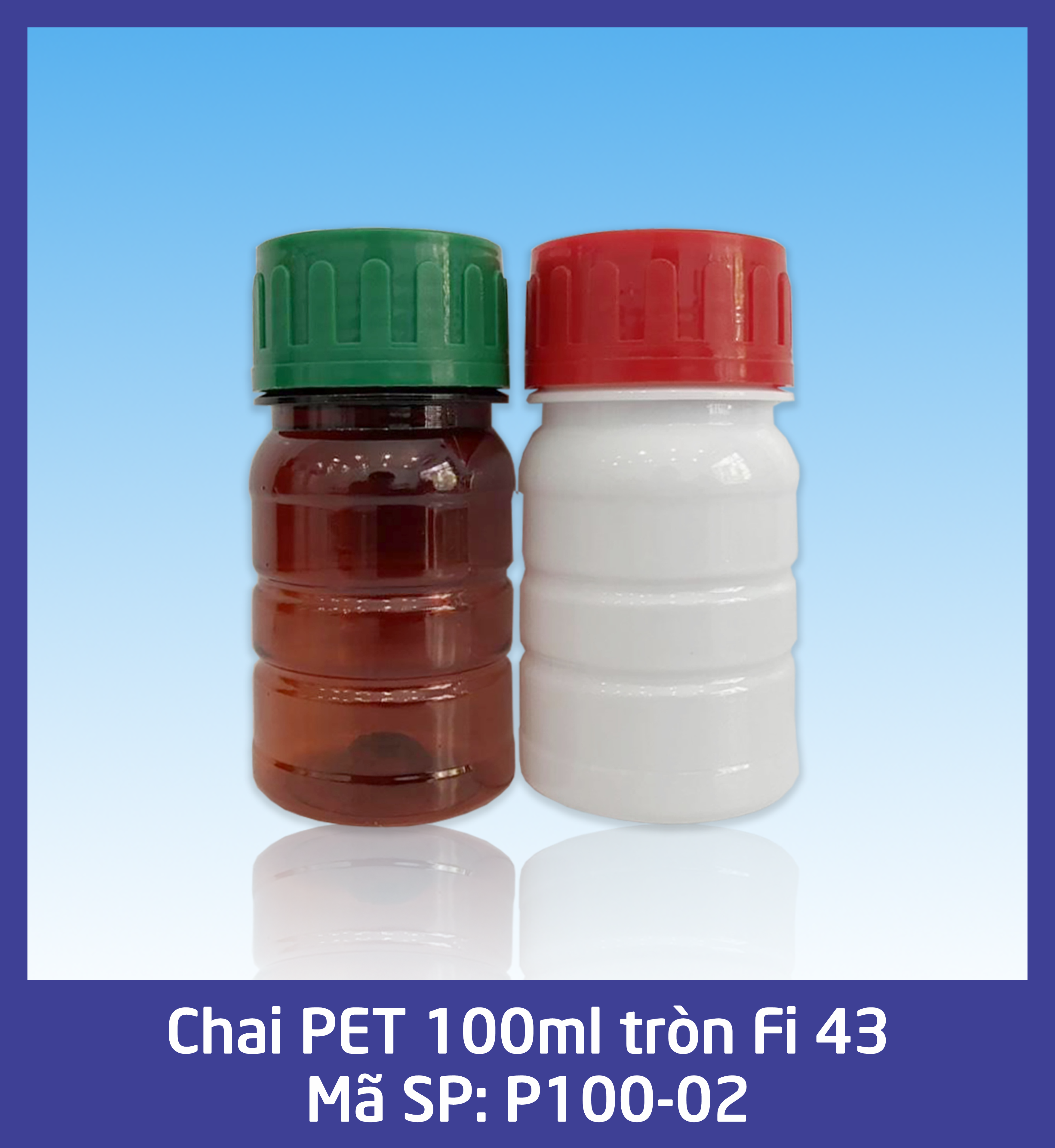 Chai 100ml tròn Fi 43 - mã P100-02