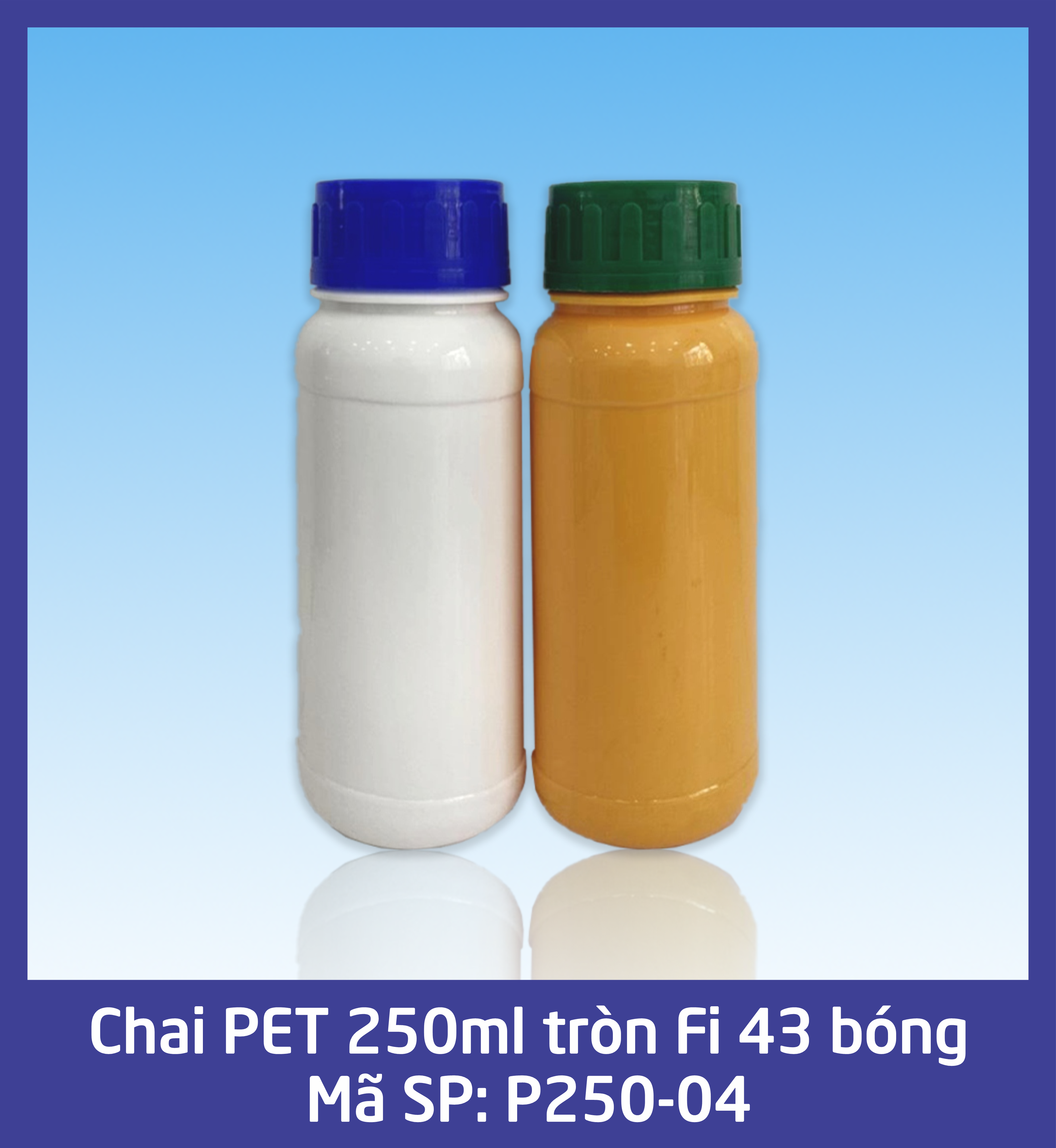 Chai 250ml tròn bóng Fi 43 - mã P250-04