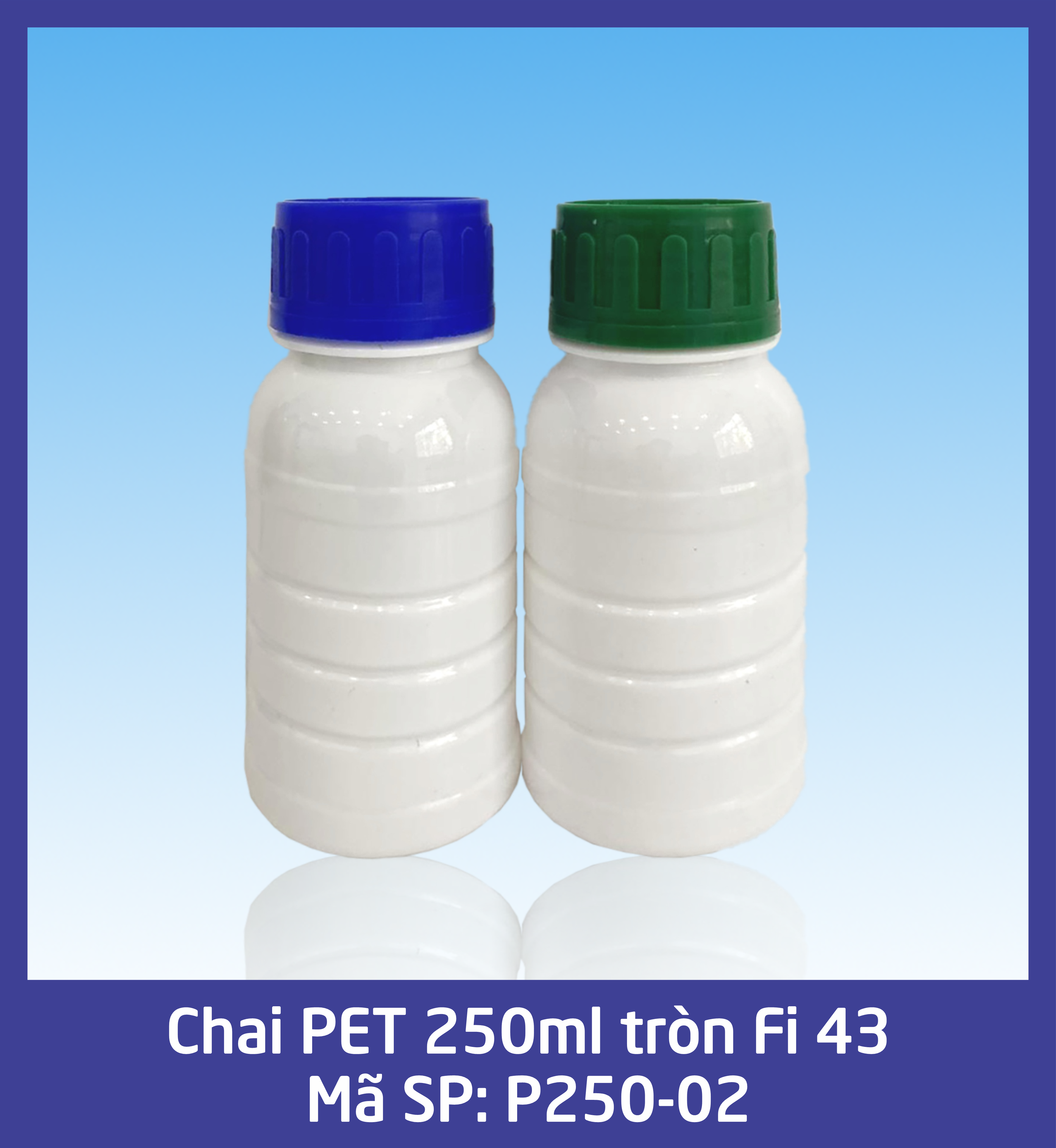 Chai 250ml tròn Fi 43 - mã P250-02