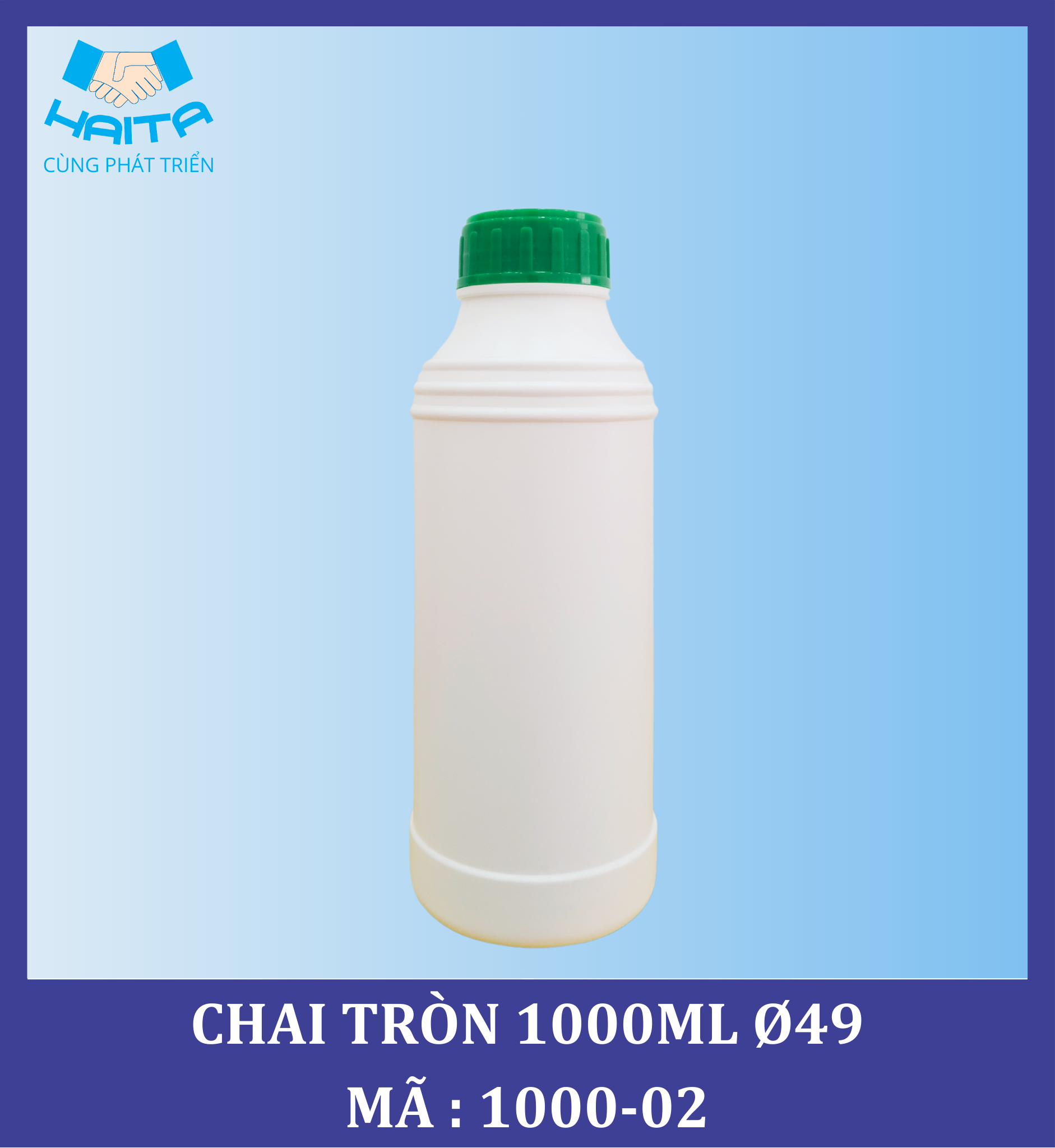 CHAI HD TRÒN 1000ML Ø49 MÃ SP : 1000-02