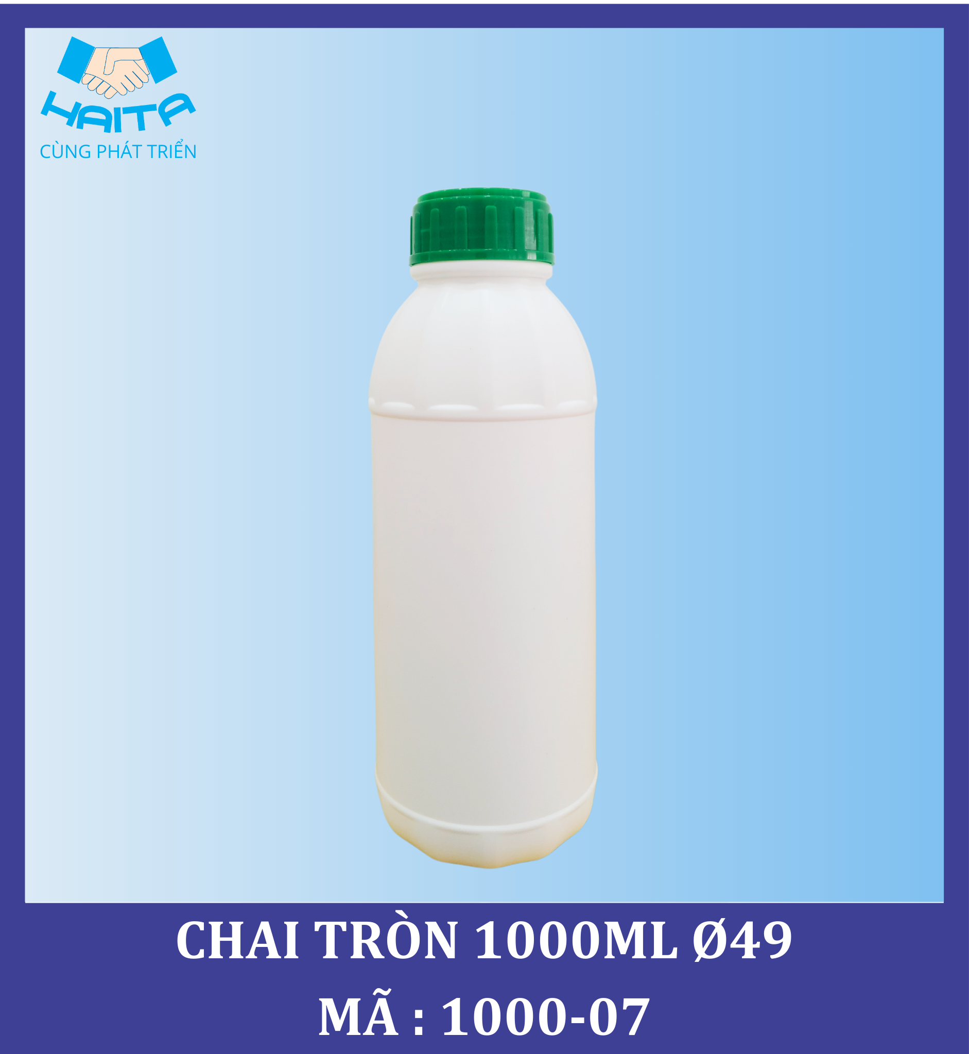 CHAI HD TRÒN 1000ML Ø49 MÃ SP : 1000-07