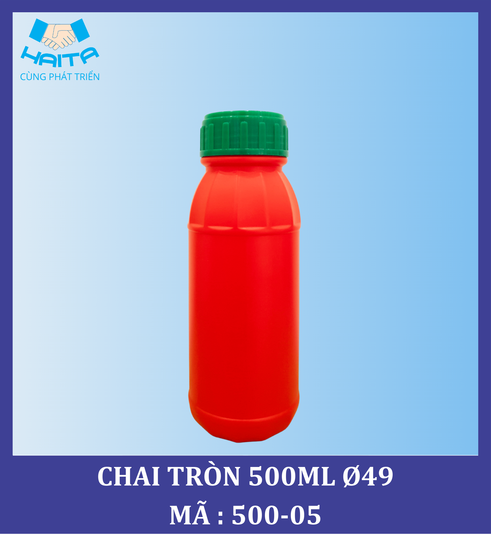 CHAI HD TRÒN 500ML Ø49 MÃ SP : 500-05