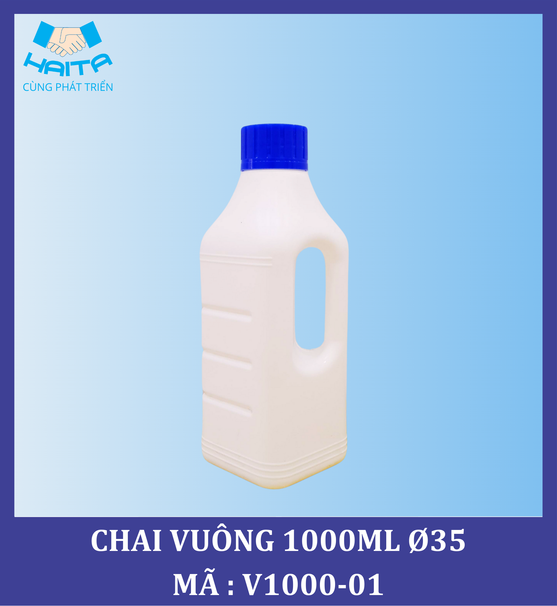 CHAI VUÔNG 1000ML Ø35 MÃ SP : V1000-01