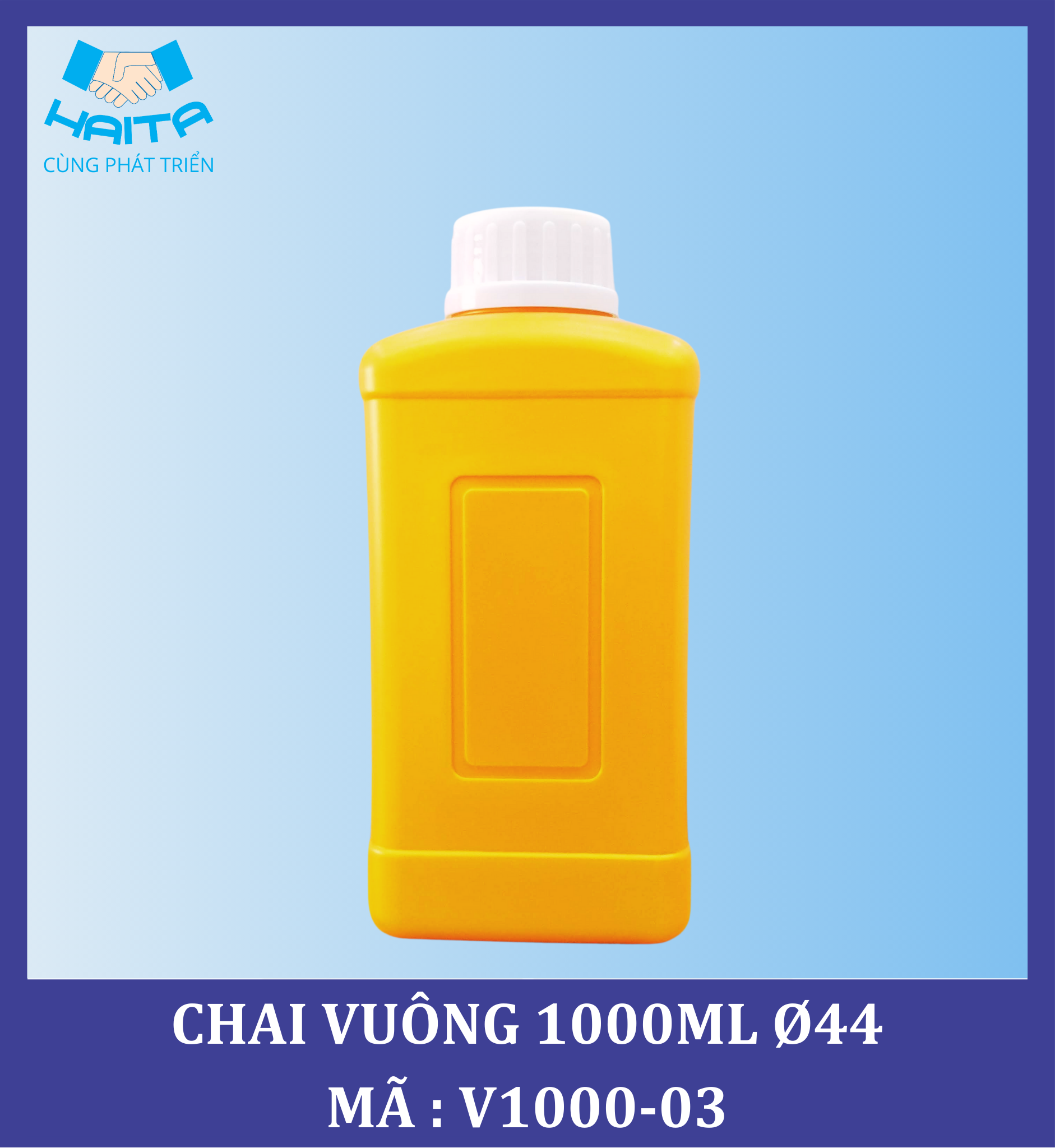 CHAI VUÔNG 1000ML Ø44 MÃ SP : V1000-03